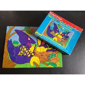 Vintage 1992 fisher-price jigsaw puzzle dino-roar 24 pieces